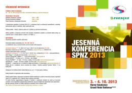 jesenná konferencia spnz 2013 - Slovenská plynárenská agentúra, sro