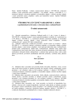 VZN č. 4_2014 o podmienkach určovania a vyberania dane z