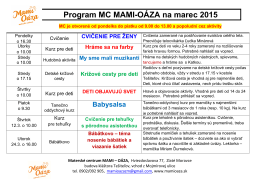 program na marec 2015 - Materské centrum Mami