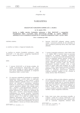 Delegované nariadenie Komisie (EÚ) č. 244/2012 zo 16