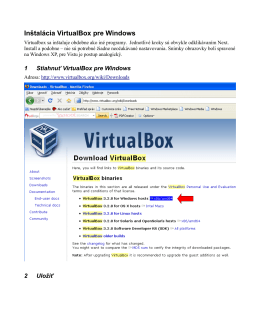Inštalácia VirtualBox pre Windows