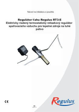 Regulátor ťahu Regulus RT3-E