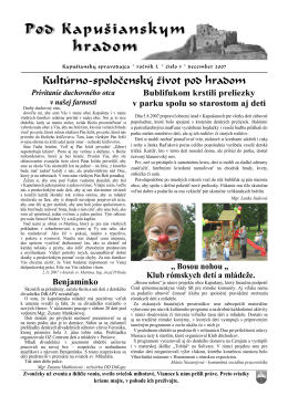 Časopis Pod Kapušianskym hradom 3/2007 (PDF: 645