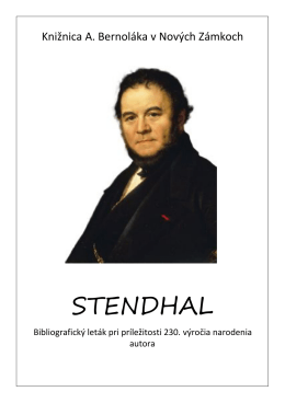 Stendhal (1783-1842), 2013 - Knižnica Antona Bernoláka