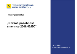 „Rozsah pôsobnosti smernice 2006/42/EC“