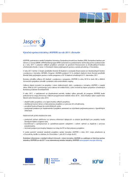 Výročná správa iniciatívy JASPERS za rok 2011: zhrnutie