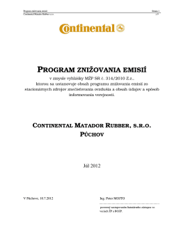 Program znižovania emisií 2012_Kotolňa