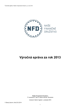Výročná správa 2013.pages