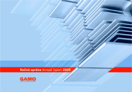 Ročná správa Annual report 2005