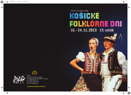 bulletin Košických folklórnych dní 2013