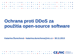 Ochrana proti DDoS za použitia open-source software
