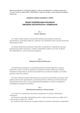 VZN č. 2/2011 o odmeňovaní poslancov OZ (349 kb pdf)