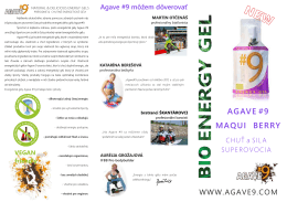agave #9 maqui berry - Agave #9 energy gels EN