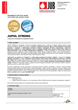 jupol strong - technický list