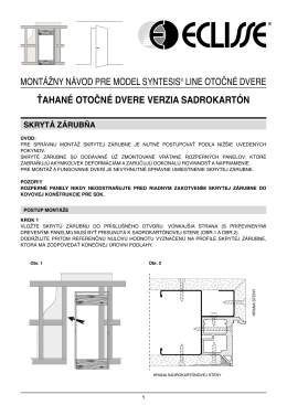 montážny návod pre model syntesis® line otočné dvere