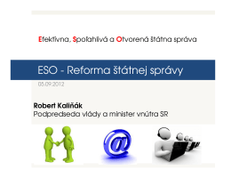 ESO - Reforma štátnej správy