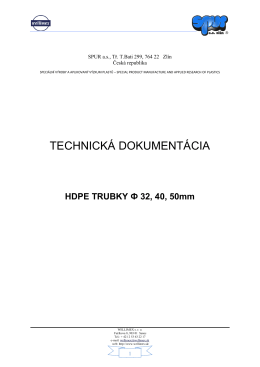 Technická dokumentácia HDPE