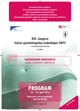 XIII. kongres Sekcie gynekologickej endoskopie SGPS