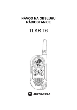 Navod na obsluhu TLKR T6_SK