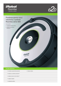 Produktový list iRobot Roomba 620
