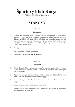 Stanovy ŠK Koryo vo formáte PDF