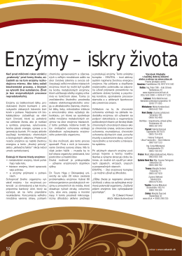 Enzýmy – iskry života