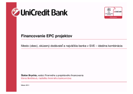UniCredit Financovanie EPC projektov