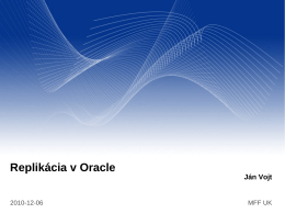 Replikácia v Oracle