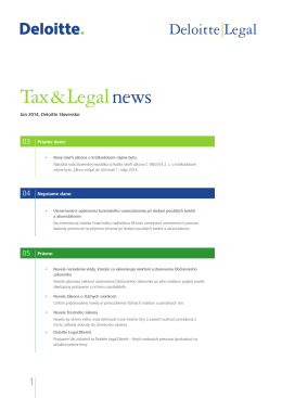 Tax & Legal news