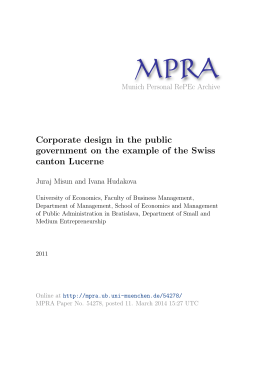 Corporate design in the public government on the example of the