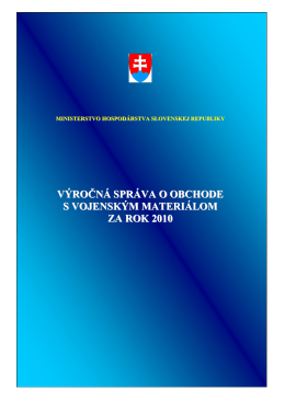 MINISTERSTVO HOSPODRSTVA SLOVENSKEJ REPUBLIKY
