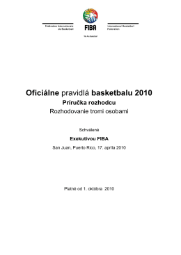 Oficiálne pravidlá basketbalu 2010