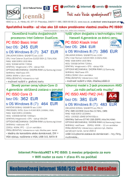 PC ISSO Basic Intel bez OS: 245 EUR s OS