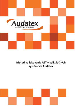 Metodika lakovania AZT v kalkulačných systémoch Audatex