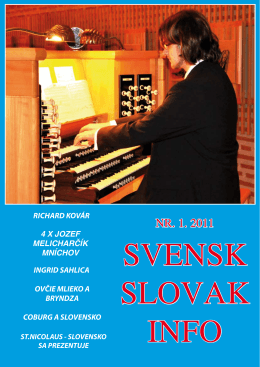 NR. 1. 2011 - Švédsko Slovenský spolok