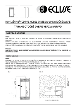 montážny návod pre model syntesis® line otočné dvere