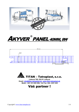 Akyver panel 40mm, 8W montážny návod - Titan
