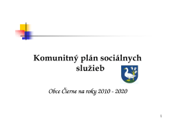 Komunitný plán sociálnych služieb
