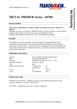 METAL PRIMER Series A0789. - franchi