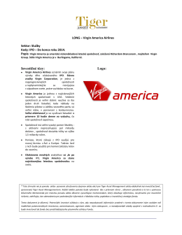 Virgin America Airlines - Tiger Asset Management