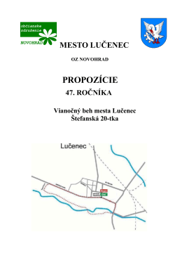 PROPOZÍCIE - Mesto Lučenec