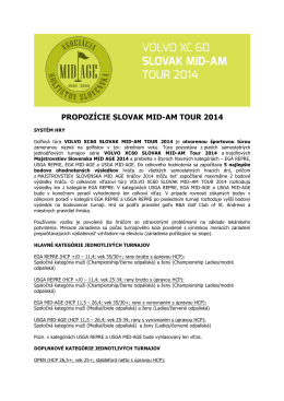 PROPOZÍCIE SLOVAK MID-AM TOUR 2014