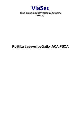 Politika časovej pečiatky ACA PSCA