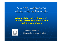 Jaromír Pastorek, predseda, Slovenská akadémia vied