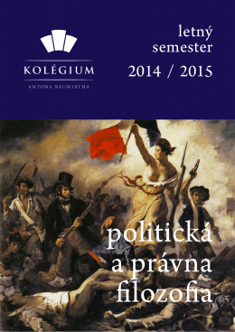 Morálna, politická a právna filozofia (letný semester 2015)