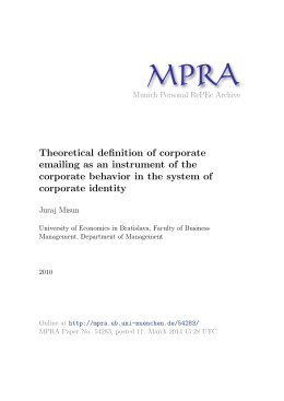 Theoretical definition of corporate emailing as an instrument of the