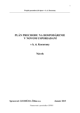 Plán prechodu - Obec Kocurany