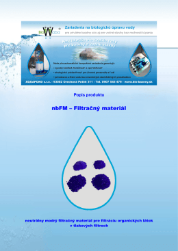 nbFM filtr. materiál - bazeny