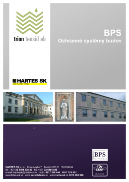BPS-produkty pre čistenie a ochranu fasad - trion