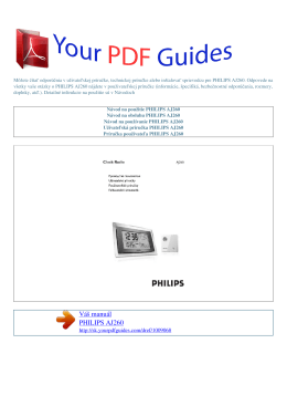 Návod na používanie PHILIPS AJ260